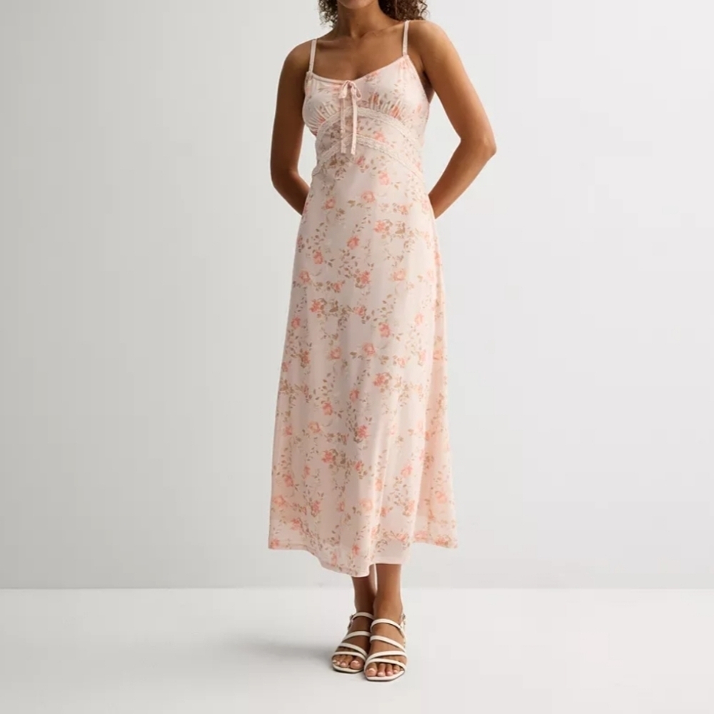 Pink Republic Floral Lace Trim Slip Dress